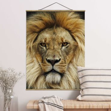 Fabric print with poster hangers - Wisdom Of Lion