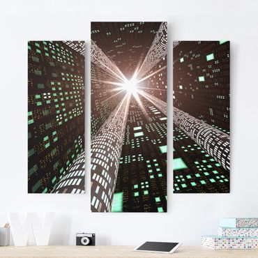 Print on canvas 3 parts - Information Highway