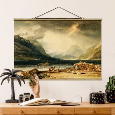 Fabric print with poster hangers - William Turner - The Lake of Thun, Switzerland