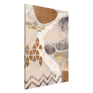 Magnetic memo board - Abstract Quarry Pastel Pattern