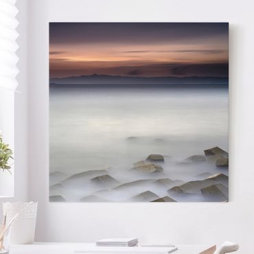 Print on canvas - Sunset In The Fog