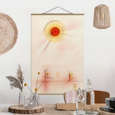 Fabric print with poster hangers - Wassily Kandinsky - Rays