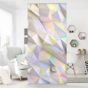 Room divider - Geometric Pastel Triangles In 3D