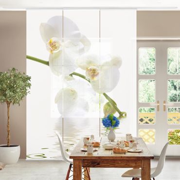 Sliding panel curtains set - White Orchid Waters