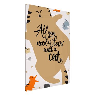 Magnetic memo board - All You Need Is Love And A Cat Cat Belly