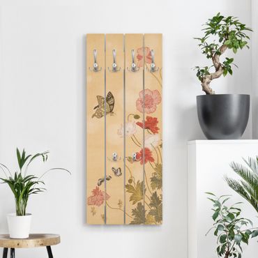 Coat rack - Yuanyu Ma - Poppy Flower And Butterfly
