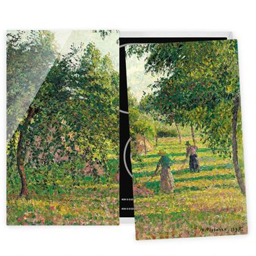 Glass stove top cover - Camille Pissarro - Apple Trees And Tedders, Eragny