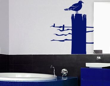 Wall sticker - No.IS24 Lonely gull at sea