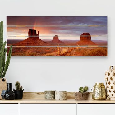 Print on wood - Monument Valley At Sunset