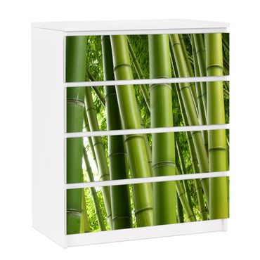 Adhesive film for furniture IKEA - Malm chest of 4x drawers - Bamboo Trees No.1
