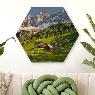 Wooden hexagon - Styria Alpine Meadow