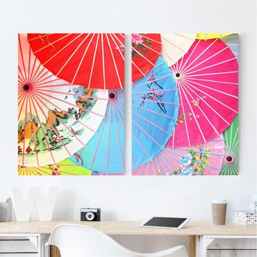 Print on canvas 2 parts - The Chinese Parasols