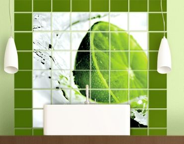Tile sticker - Splash Lime