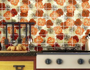 Tile sticker - Enchanting Hibiscus