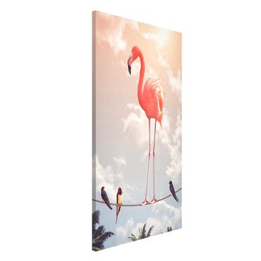 Magnetic memo board - Sky With Flamingo