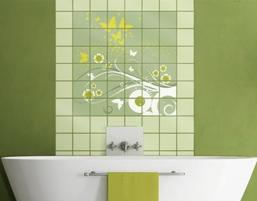 Tile sticker - Butterflies In The Spring
