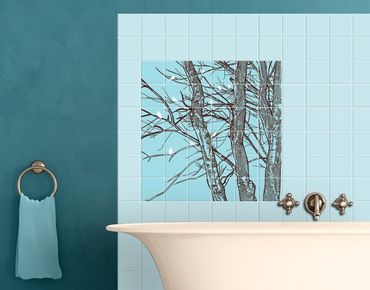 Tile sticker - Winter Trees