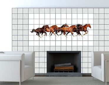 Tile sticker - Horse Herd
