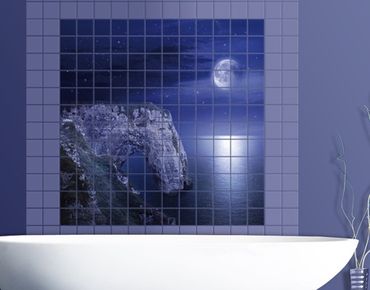 Tile sticker - Étretat In The Moonlight