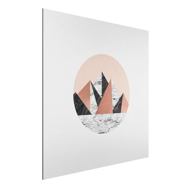 Print on aluminium - Geometrical Landscape In A Circle