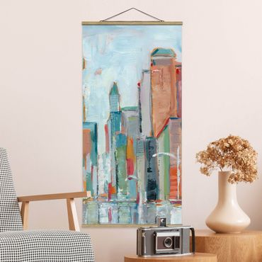 Fabric print with poster hangers - Contemporary Downtown I