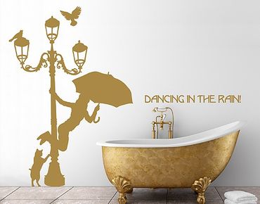 Wall sticker - No.RS62 Customised text Dancing In The Rain