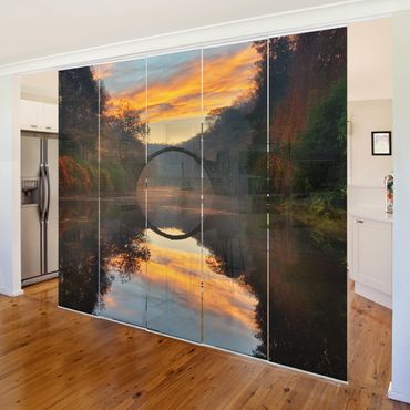 Sliding panel curtains set - Fairytale Bridge