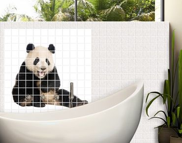 Tile sticker - Laughing Panda