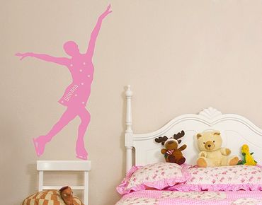 Wall sticker kids - Wall Decal no.RS111 Customised text Figure Skating