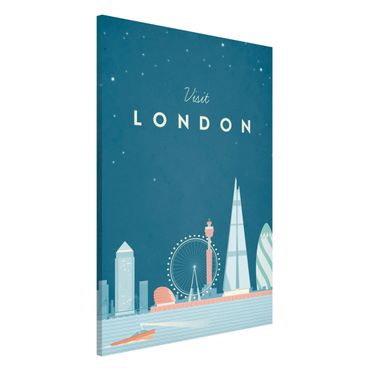 Magnetic memo board - Travel Poster - London