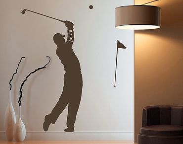 Wall sticker - Wall Decal no.RS115 Customised text Golf