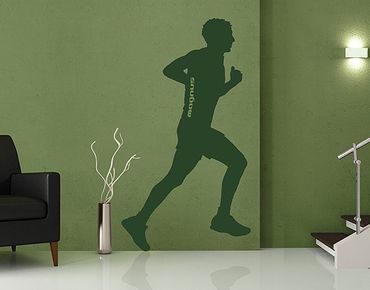 Wall sticker kids - Wall Decal no.RS119 Customised text Jogger