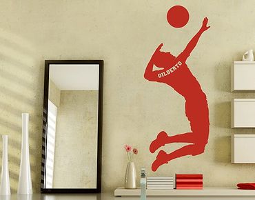 Wall sticker kids - Wall Decal no.RS124 Customised text Volleyball