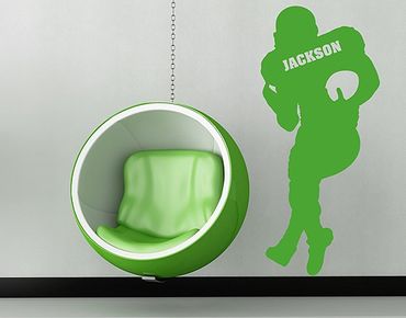 Wall sticker kids - No.RS129 Customised text Football