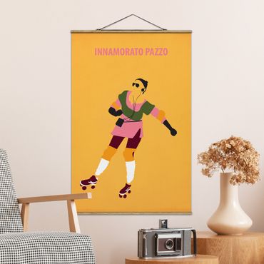 Fabric print with poster hangers - Film Poster Innamorato Pazzo