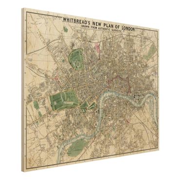 Print on wood - Vintage Map London