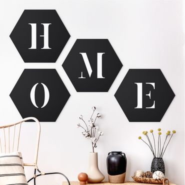 Forex hexagon - Letters HOME White Set II