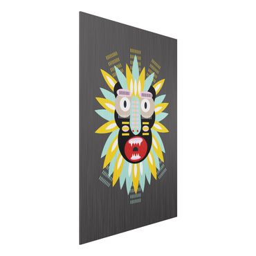 Print on aluminium - Collage Ethnic Mask - King Kong