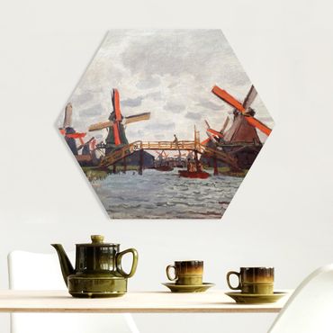 Forex hexagon - Claude Monet - Windmills in Westzijderveld near Zaandam
