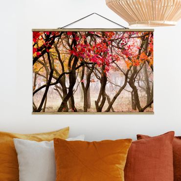 Fabric print with poster hangers - Japan In The Fall
