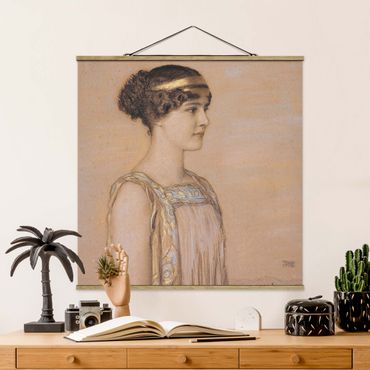 Fabric print with poster hangers - Portrait of Mary in a Greek Costume