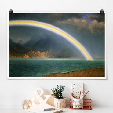 Poster - Albert Bierstadt - Rainbow over the Jenny Lake, Wyoming