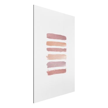 Print on aluminium - Shades of Pink Stripes