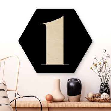 Wooden hexagon - Antiqua Number 1