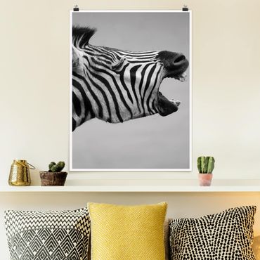 Poster animals - Roaring Zebra ll