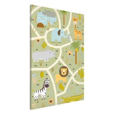 Magnetic memo board - Playoom Mat Safari - So Many Different Animals