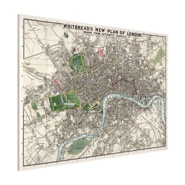 Magnetic memo board - Vintage Map London