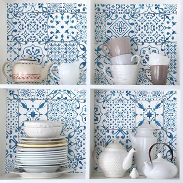 Adhesive film - Patterned Tiles Blue White