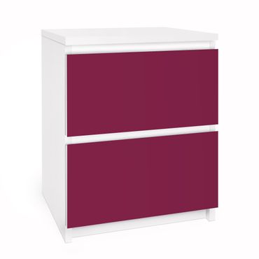 Adhesive film for furniture IKEA - Malm chest of 2x drawers - Colour Wine Red