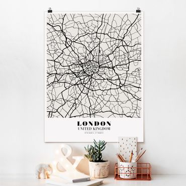 Poster city, country & world maps - London City Map - Classic